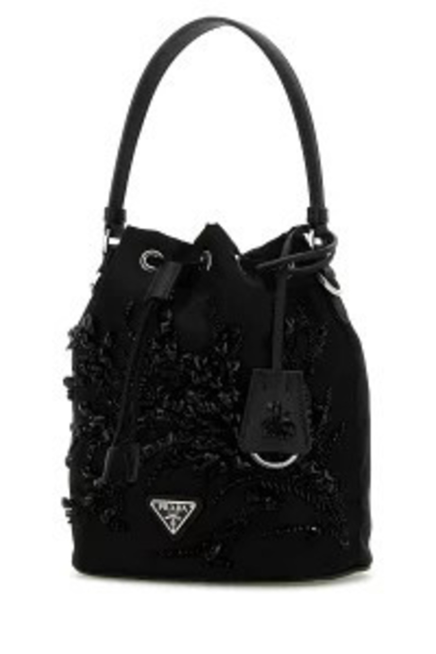 Prada Bag Pouch Shoulder Bucket Black